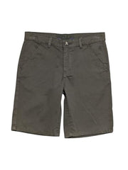 Gini and Jony Boys Olive Solid Cotton Fixed Waist Bermuda 4-5 Years