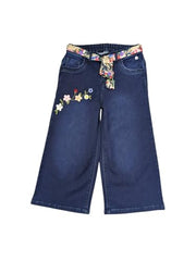 Gini and Jony Girls Dark Blue Washed Denim Culottes Elasticated 3-4 Years