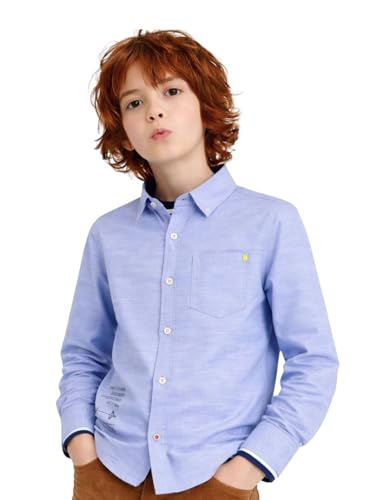Boys Blue Solid Full Sleeve Shirt