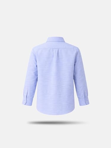 Boys Blue Solid Full Sleeve Shirt