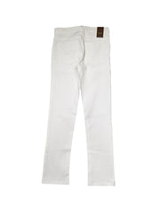 Gini and Jony Girls White Solid Cotton Jeans Fixed Waist 7-8 Years