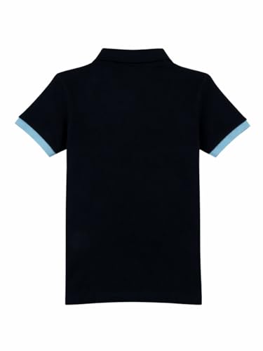 Boys Navy Blue Color Block Track Pants