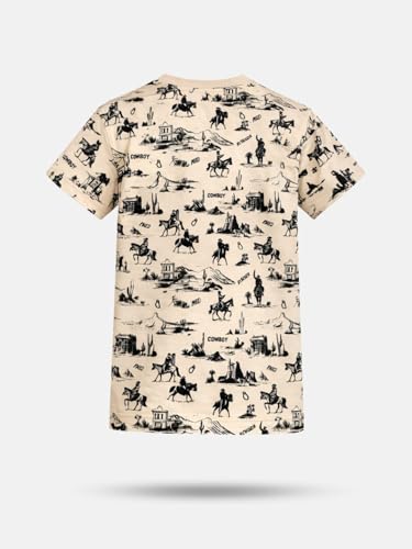 Gini and Jony Boys White Printed Cotton T-Shirt