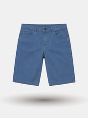 Gini and Jony Boys Blue Solid Denim Fixed Waist Bermuda 3-4 Years