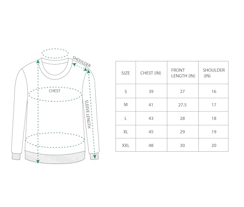 Status Quo Men's Chest Rubber Typography Print Full Sleeve Round Neck Fleece Sweatshirt | 60% Cotton 40% Polyester | Bottle Green | M Size