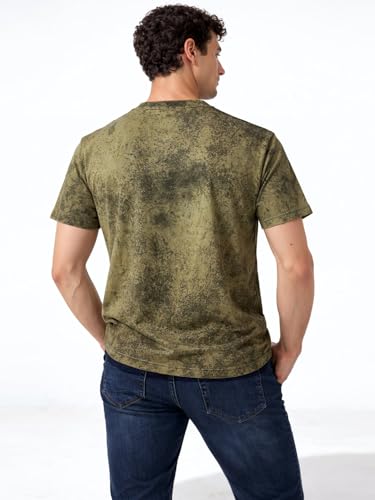 Status Quo Unknown Saviour Vintage Wash Graphic T-Shirt Olive