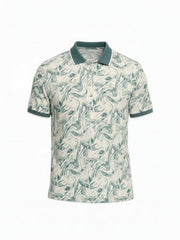 Status Quo Mint Marble Print Polo T-Shirt