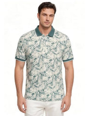 Status Quo Mint Marble Print Polo T-Shirt