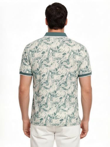 Status Quo Mint Marble Print Polo T-Shirt