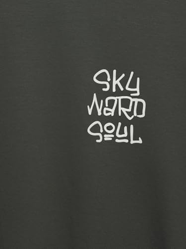 Status Quo Skyward Crane Graphic T-Shirt Olive