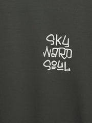 Status Quo Skyward Crane Graphic T-Shirt Olive