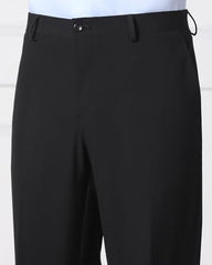 blackberrys Men's Slim Fit Solid Black Formal Suits