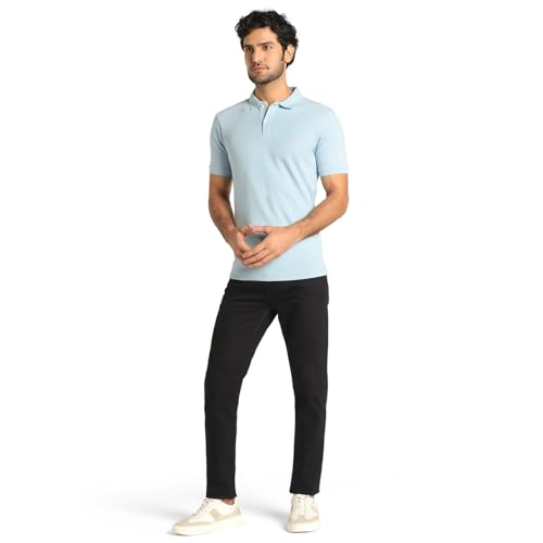 Blackberry Men Yonk Fit Skinny Stretchable Jeans in navy, size 34, showing the slim fit design and stretch fabric.
