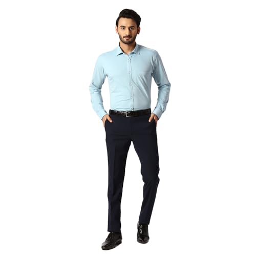 Park Avenue Slim Fit Blue Formal Trouser for Men