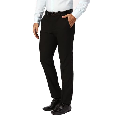 Park Avenue Slim Fit Black Formal Trouser for Men