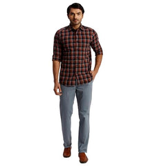 Colorplus Slim Fit Grey Casual Trouser for Men