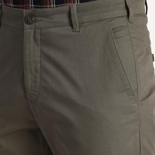 Colorplus Slim Fit Green Casual Trouser for Men