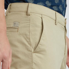 Colorplus Men Slim Fit Print Pattern Cotton Blend Flat Front Casual Trouser (Size: 40)-CMTR11990-H4