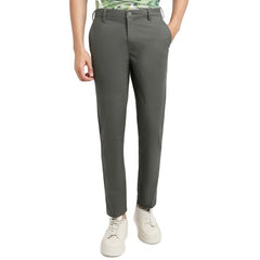 Colorplus Men Slim Fit Print Pattern Cotton Blend Flat Front Casual Trouser-CMTR12022-N5