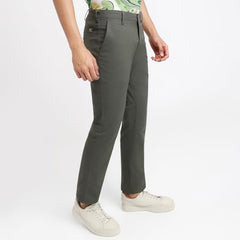 Colorplus Men Slim Fit Print Pattern Cotton Blend Flat Front Casual Trouser-CMTR12022-N5
