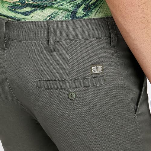 Colorplus Men Slim Fit Print Pattern Cotton Blend Flat Front Casual Trouser-CMTR12022-N5