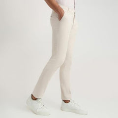 Colorplus Men Slim Fit Plain Pattern Cotton Blend Flat Front Casual Trouser (Size: 38)-CMTR12024-F3 Medium Fawn