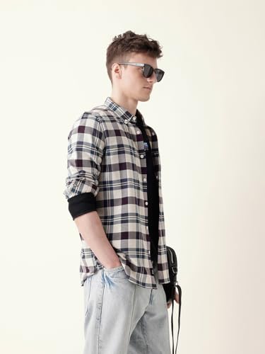 The Bear HouseClassic Mens Checkered Button-Down Shirt | Versatile Everyday Look | Modern Slim Fit Style Multi-Color