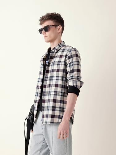 The Bear HouseClassic Mens Checkered Button-Down Shirt | Versatile Everyday Look | Modern Slim Fit Style Multi-Color