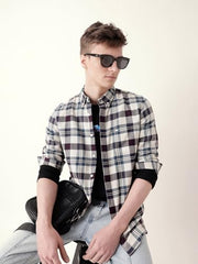 The Bear HouseClassic Mens Checkered Button-Down Shirt | Versatile Everyday Look | Modern Slim Fit Style Multi-Color