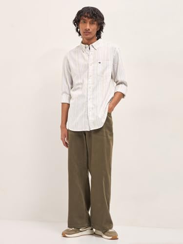 THE BEAR HOUSE Men's Relaxed Fit Textured Shirt