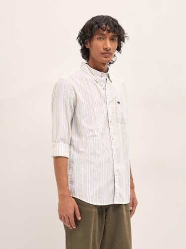 THE BEAR HOUSE Men's Relaxed Fit Textured Shirt