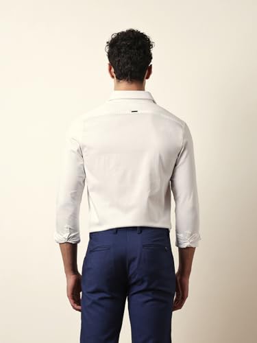 THE BEAR HOUSE Mens Casual Shirt Modern Fit Everyday Wear White