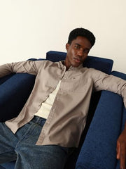 Men Cotton Solid Slim Fit Casual Shirt