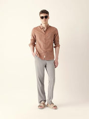 THE BEAR HOUSE Mens Casual Shirt | Comfortable Modern Fit | Trendy Mens Wear Orange