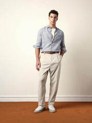 THE BEAR HOUSE Mens Casual Shirt Modern Fit Everyday Wear Blue