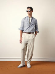 THE BEAR HOUSE Mens Casual Shirt Modern Fit Everyday Wear Blue
