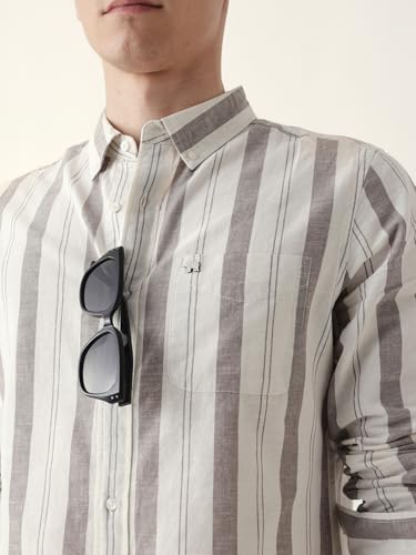 THE BEAR HOUSE Mens Casual Shirt | Comfortable Modern Fit | Trendy Mens Wear Black