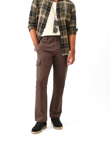 THE BEAR HOUSE Mens Fashion Cargo Pants | Comfortable Stretch Fit | Multi-Pocket Casual Bottoms for Everyday Style Light Brown