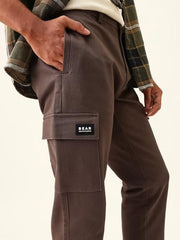 THE BEAR HOUSE Mens Fashion Cargo Pants | Comfortable Stretch Fit | Multi-Pocket Casual Bottoms for Everyday Style Light Brown