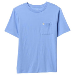 GAP Kids Boys Solid Relaxed fit Crew Neck t-Shirt with Short Sleeves,LtBlue,10Y - Goyalsons ShopMax