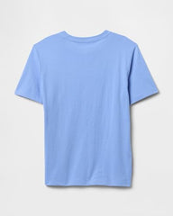 GAP Kids Boys Solid Relaxed fit Crew Neck t-Shirt with Short Sleeves,LtBlue,8Y