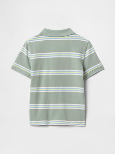 GAP Infants Striped Relaxed Fit Polo T-Shirt, Green, 2Y