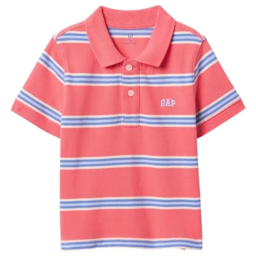 GAP Infants Striped Relaxed Fit Polo T-Shirt, Multicolor, 3Y