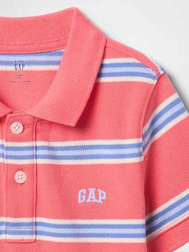 GAP Infants Striped Relaxed Fit Polo T-Shirt, Multicolor, 3Y