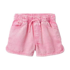 Girls' Denim Mid-Rise Shorts, Coral, 2Y - Goyalsons ShopMax