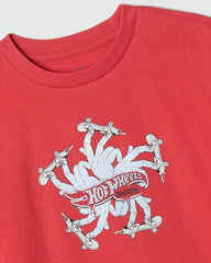 GAP Boys Hot Wheels Graphic Print Relaxed Fit Round-Neck T-Shirt, Red, L - Goyalsons ShopMax