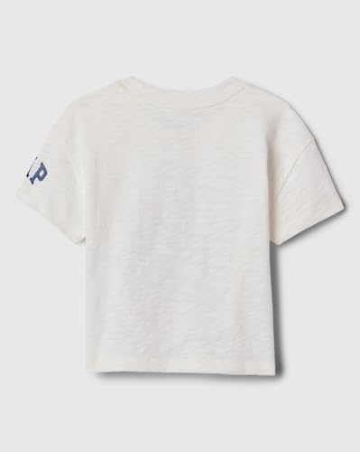 GAP Kids Girls Graphic?Print Relaxed?Fit Knitted T?Shirt, White,3Y