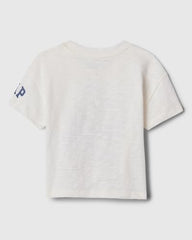 GAP Kids Girls Graphic?Print Relaxed?Fit Knitted T?Shirt, White,3Y