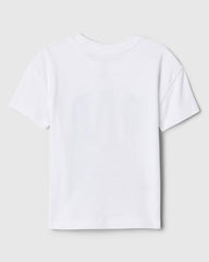GAP Graphic Print Relaxed Fit Round-Neck T-Shirt, White, 5Y