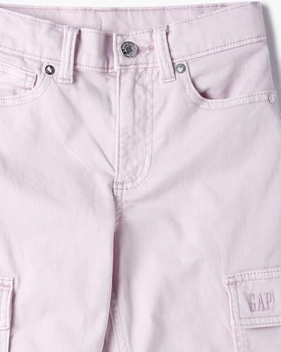 Girls Mid-Rise Straight Fit Cargo Pants, Purple, 12Y - Goyalsons ShopMax